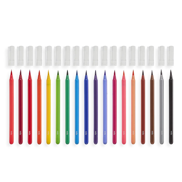 Watercolor Brush Markers - 18 Colors - Chroma Blends - OOLY