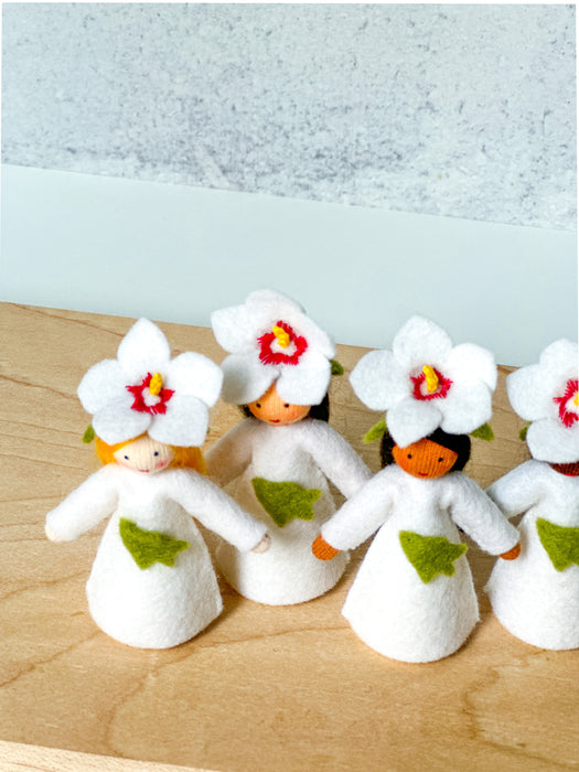 White Hibiscus Fairy - Summer Flower Fairy - Flower Hat Fairy