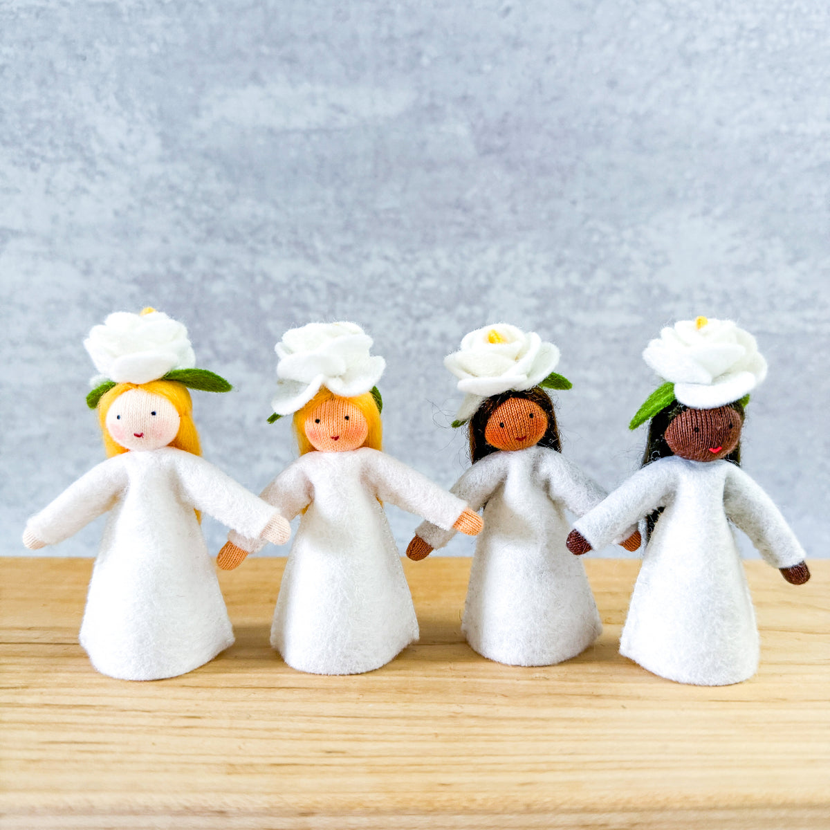 White Rose Fairy - 3" Doll - Flower Hat - Ambrosius Flower Fairies Oak & Ever White Rose Fairy - 3" Doll - Flower Hat - Ambrosius Flower Fairies Oak & Ever