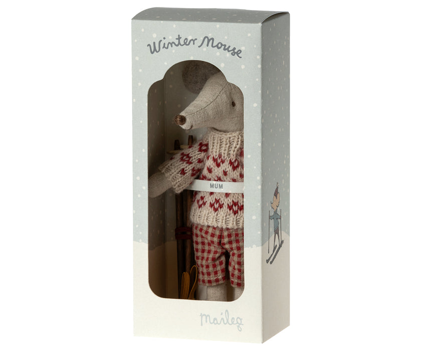 Winter Mum Mouse - Ski Mouse - Maileg Mouse