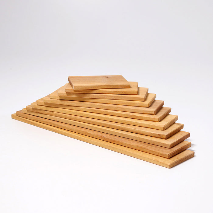Wooden Building Boards  - Natural - Grimm's Wooden Toys