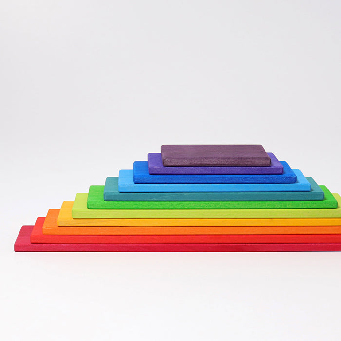 Wooden Building Boards  - Rainbow - Grimm's Wooden Toys