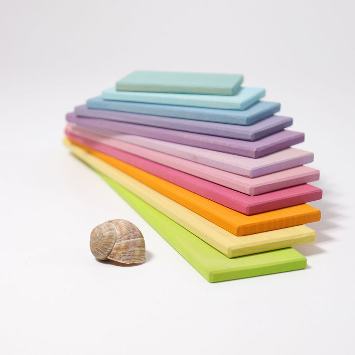Wooden Building Boards  - Pastel - Grimm's Wooden Toys