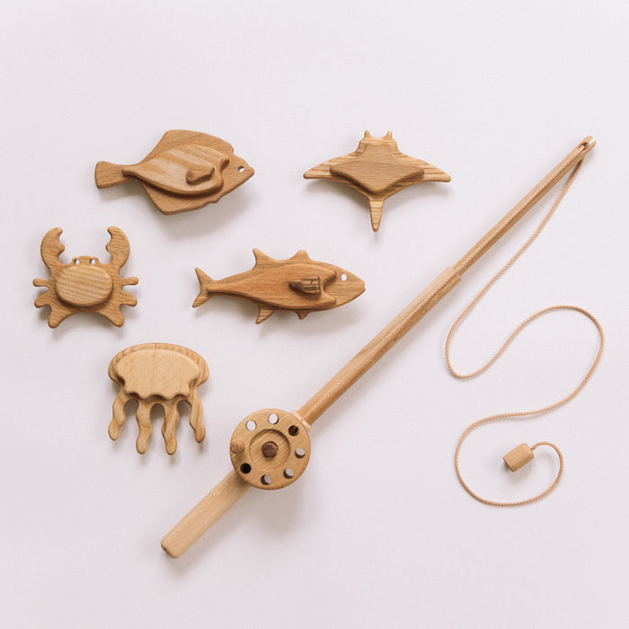 Wooden Fishing Set - Magnetic Fishing Game