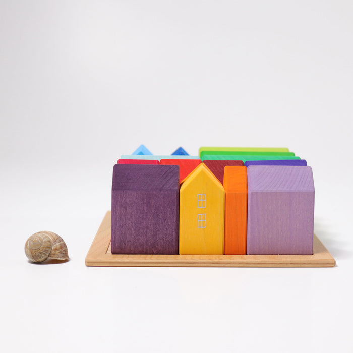 Wooden Houses - City Houses - Grimm's Wooden Toys