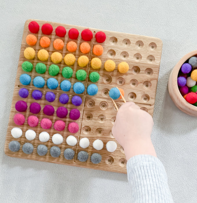 Wooden Hundred Counting Board - Montessori Hundred Board