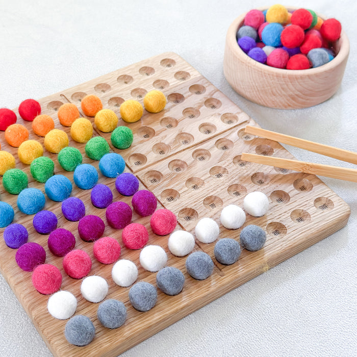 Wooden Hundred Counting Board - Montessori Hundred Board