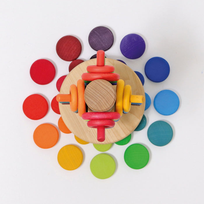 Wooden Rainbow Coins- Loose Parts - Grimm's