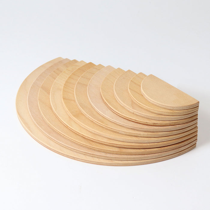Wooden Semicircle Building Set  - Natural - Grimm's Wooden Toys