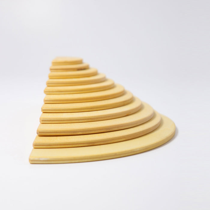Wooden Semicircle Building Set  - Natural - Grimm's Wooden Toys