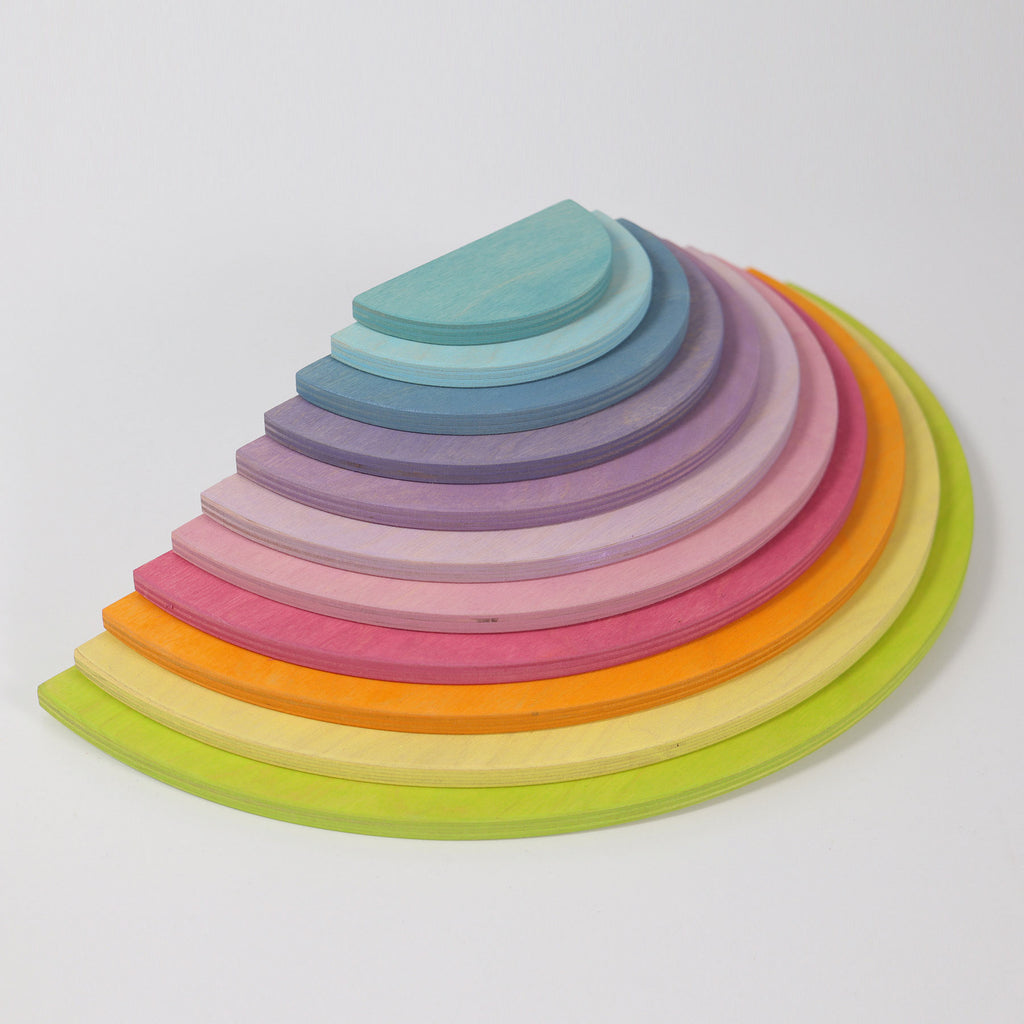 Grimm's グラデーションサークル WoodenSemicircleBuildingSet-