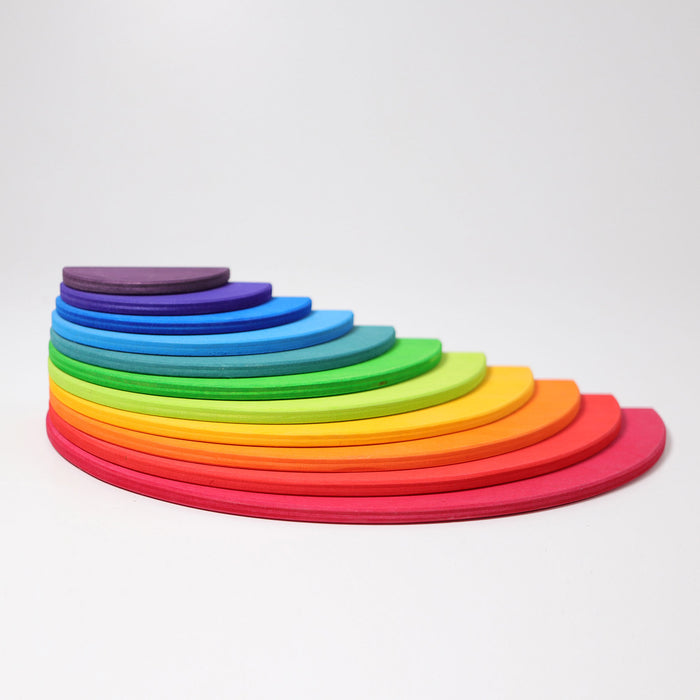 Wooden Semicircle Building Set  - Rainbow - Grimm's Wooden Toys