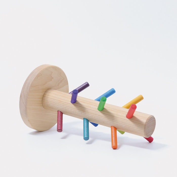 Wooden Sorting Helper Tower For Rings - Rainbow - Grimm's