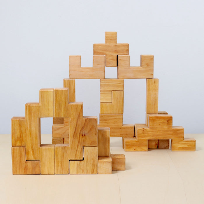 Wooden Stairway Building Blocks Set  - Grimm's Wooden Toys