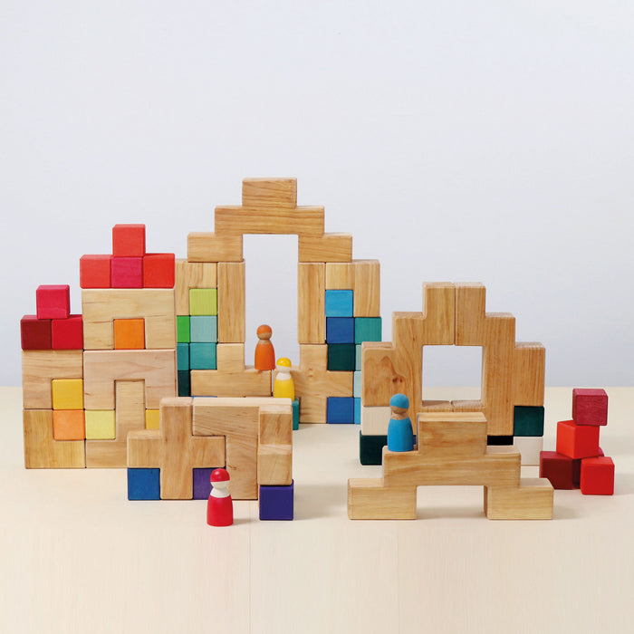 Wooden Stairway Building Blocks Set  - Grimm's Wooden Toys