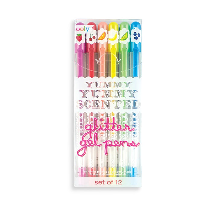 Yummy Scented Glitter Gel Pens - 12 Colors & Scents - OOLY