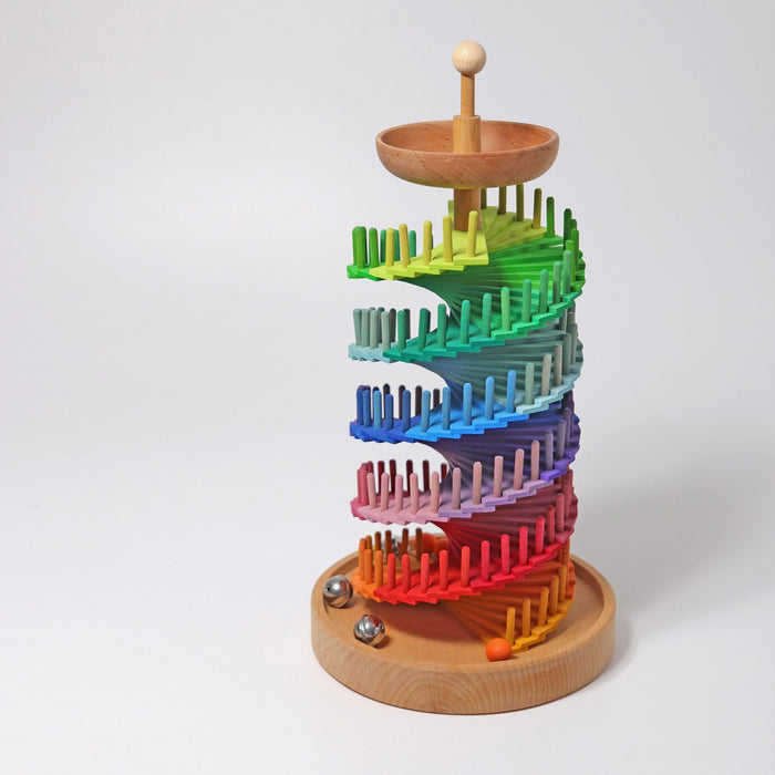 Musical Ball Run Assembly Set - Rainbow - Grimm's Wooden Toys