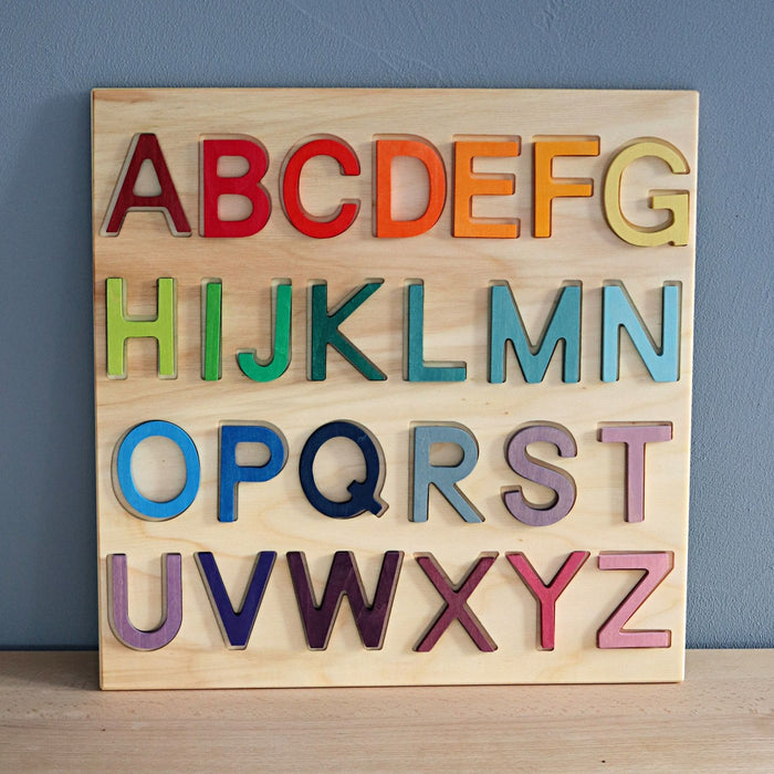 ABC Game - Wooden Alphabet Puzzle  - Grimm's Wooden Toys