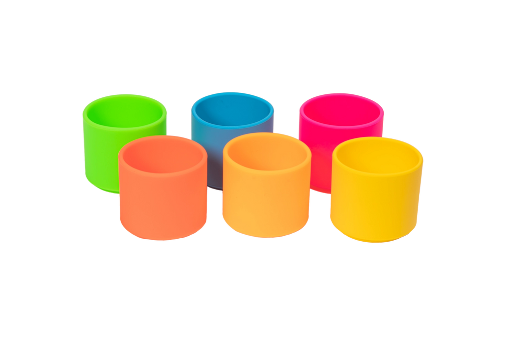 6 Stacking Cups - Neon - Dena Toys - Silicone BPA-free Cups