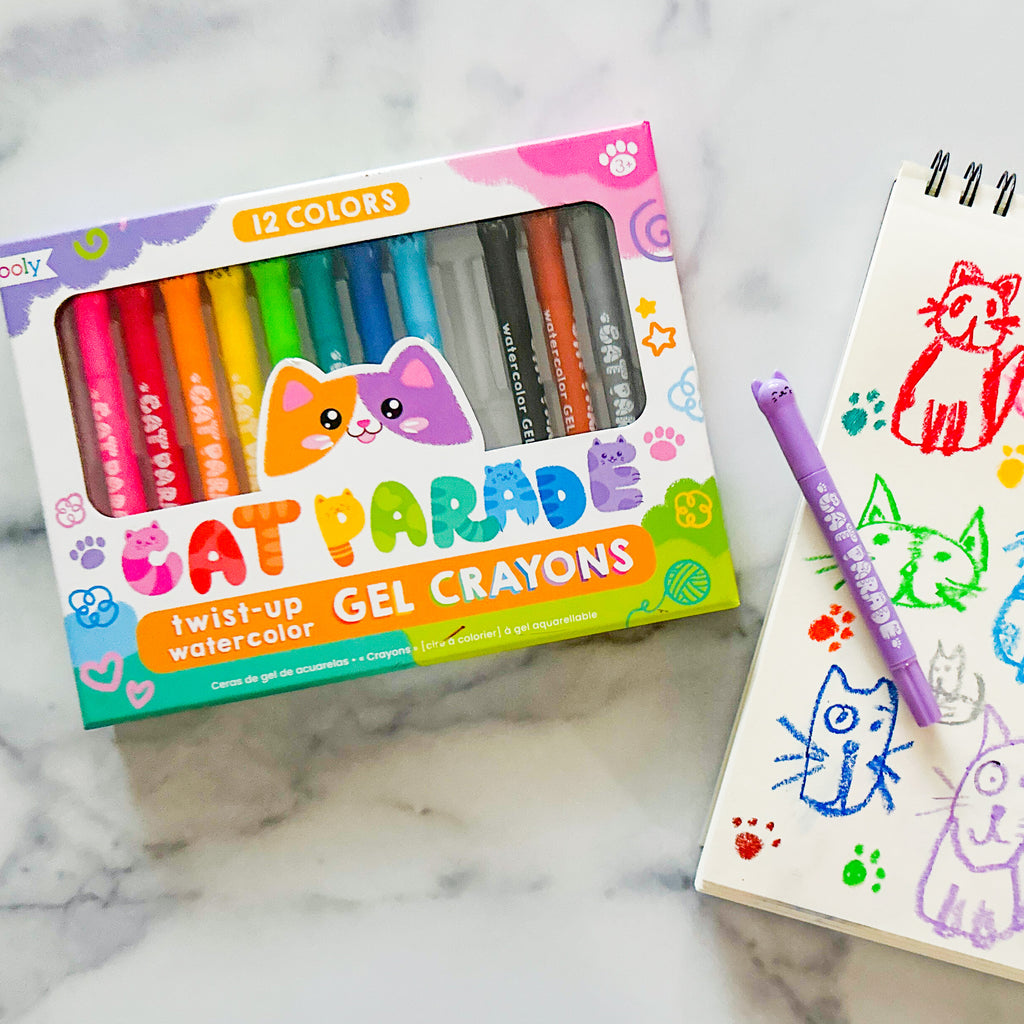 Cat Parade Gel Crayons - Set of 12 by OOLY – Pacifier Kids Boutique