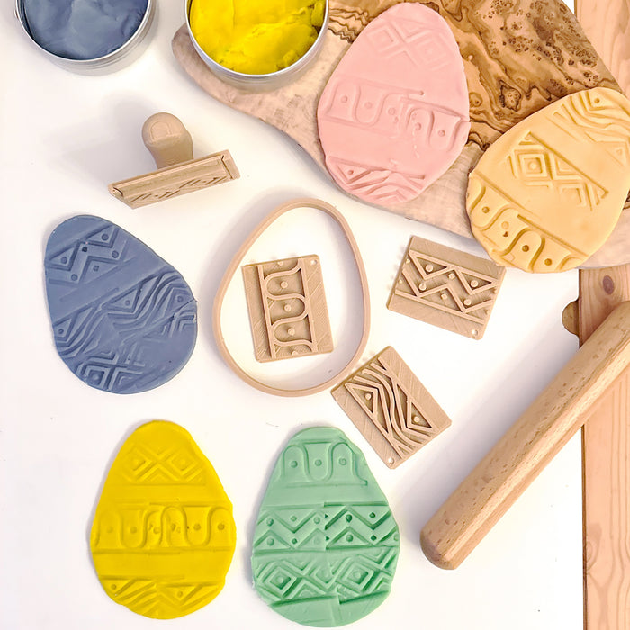 Easter Egg Stamp Bundle - Dough Cutters - Plant Based Plastic - Eco Cutters
