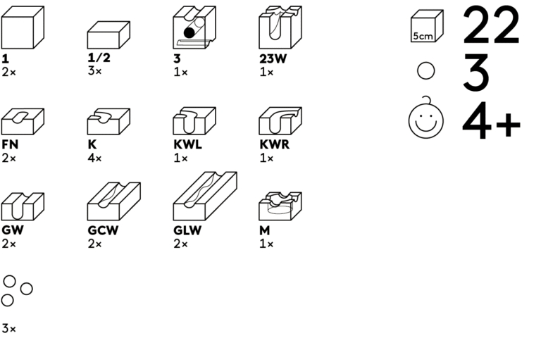 CUBORO Wave - Extra Set - Wooden Marble Run