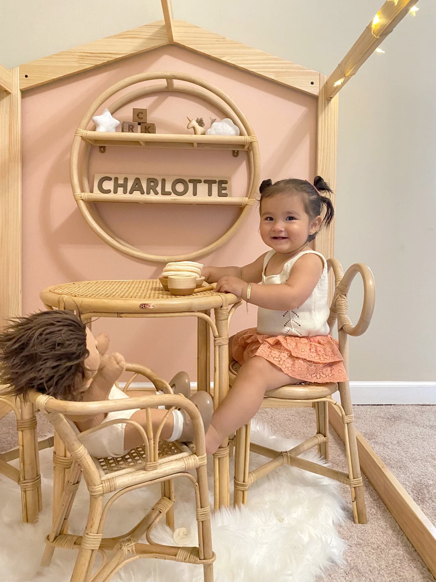 Rattan High Chair for Dolls Poppie High Chair Poppie Toys — Oak & Ever