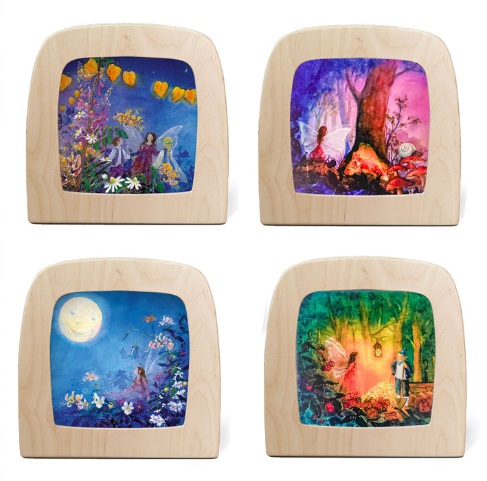 Little Fairy can't Sleep - Set of 4 Artwork Silhouette For Toverlux Frame and Lamp - Daniela Drescher