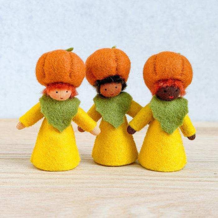 Fall Flower Fairy - Pumpkin Prince  - Pumpkin Hat Fairy