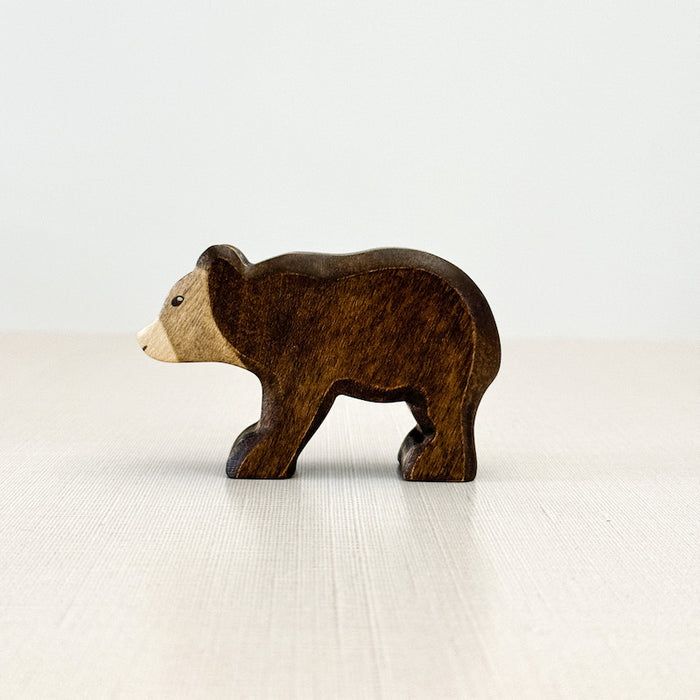 Bear walking small - Hand Painted Wooden Animal - HolzWald