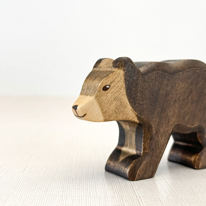 Bear walking small - Hand Painted Wooden Animal - HolzWald