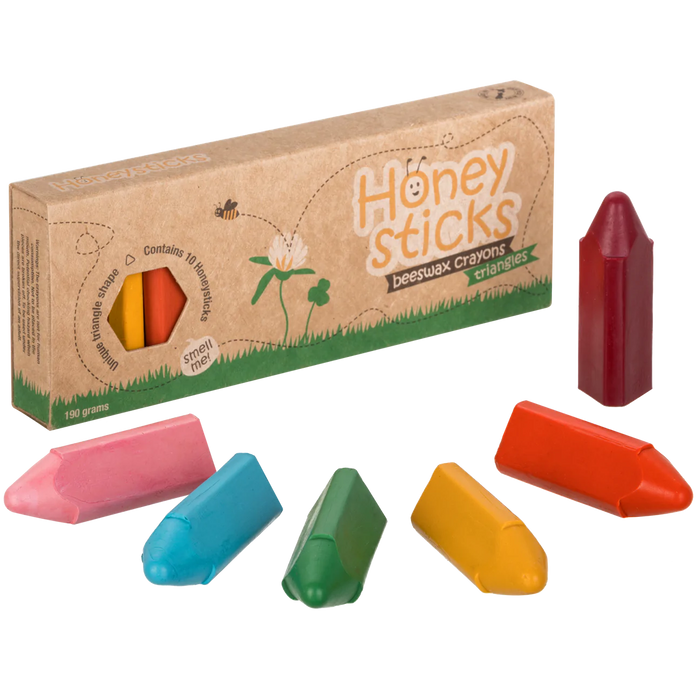 Honeysticks Triangles -  Toddler Crayons - 10 Crayons