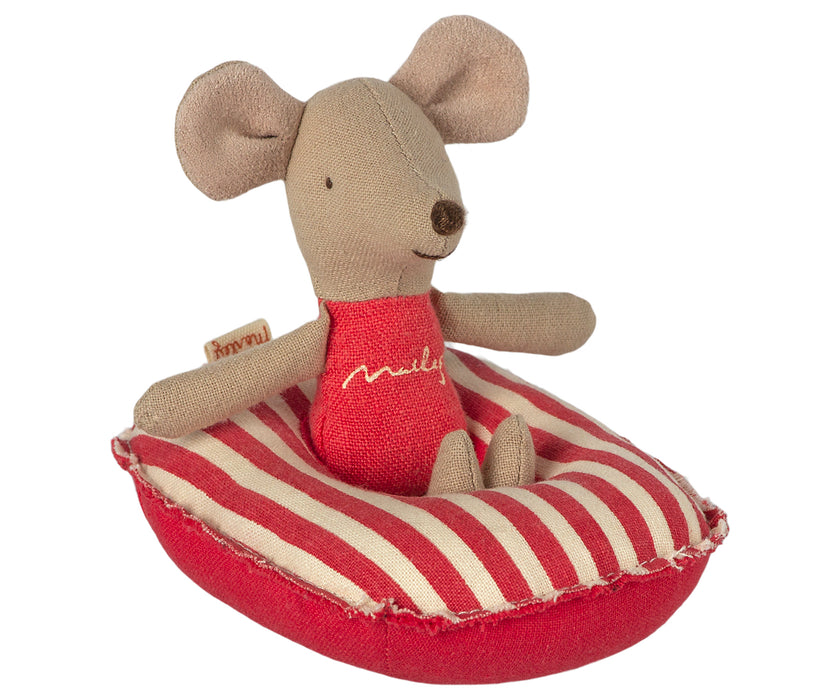 Red Stripe Mouse Beach Raft - Maileg
