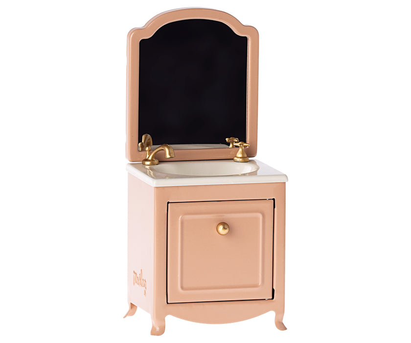 PInk Bathroom Sink with Mirror - Mouse - Maileg