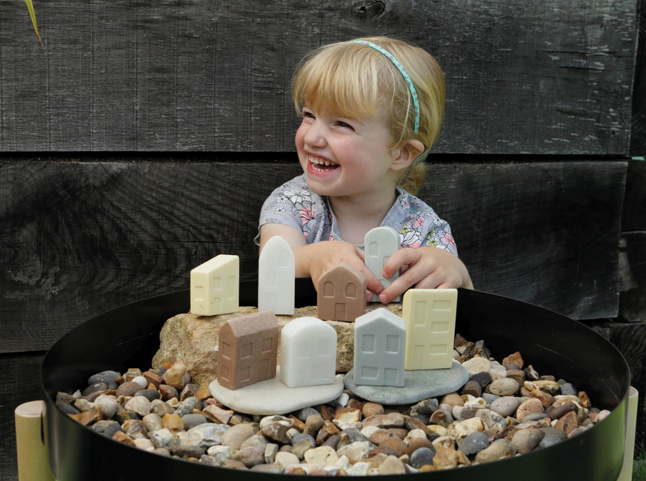Little People & Houses Sensory Stones – Sensory Village made from Stones