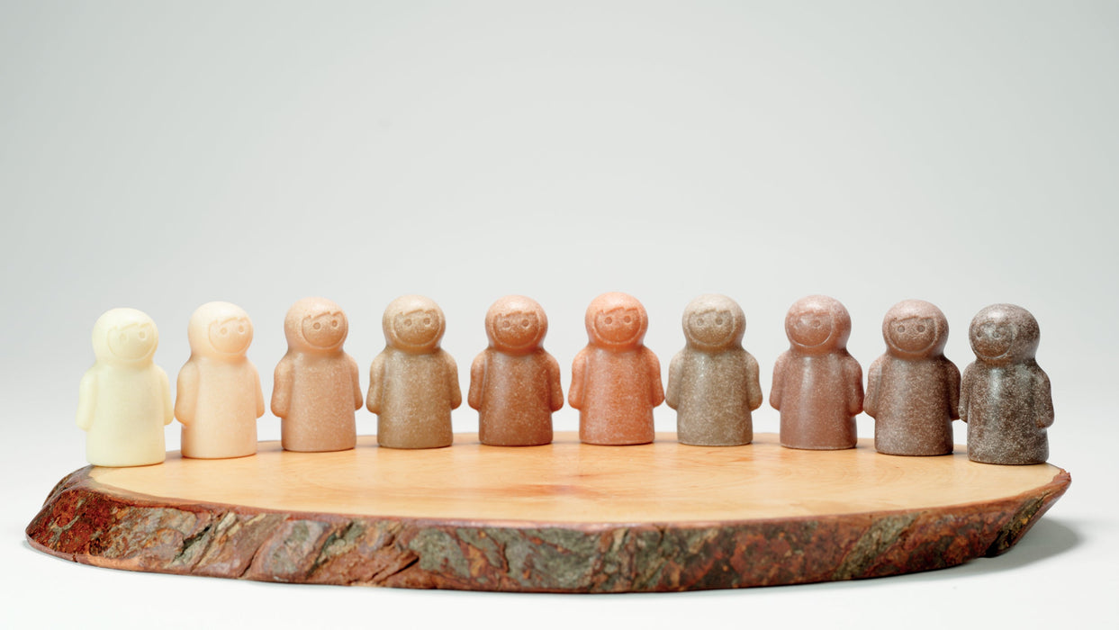 Little People Sensory Stones – Peg Dolls made from Stones