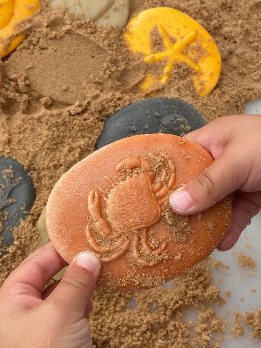 Seashore - Outdoor or Indoor Stamping and rubbing stones