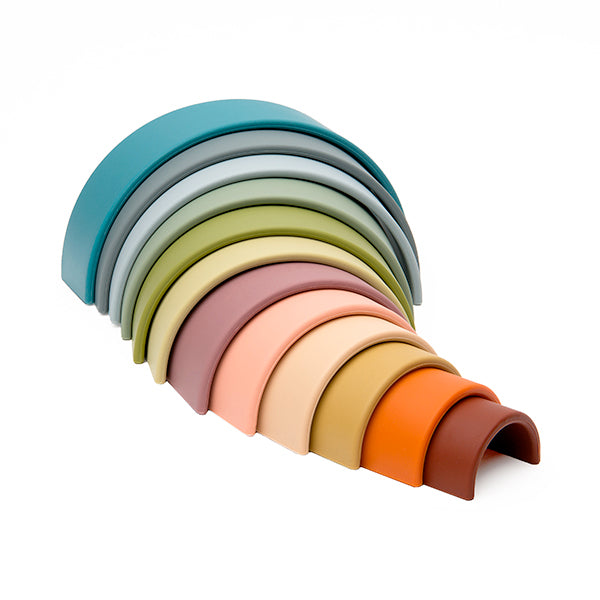 12 Piece Nature Rainbow - Dena Toys - Silicone BPA-free Rainbow