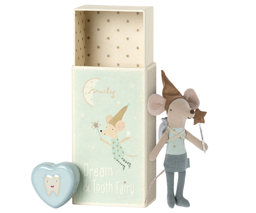 Tooth Fairy Mouse - Blue - Big Brother - Maileg Mice