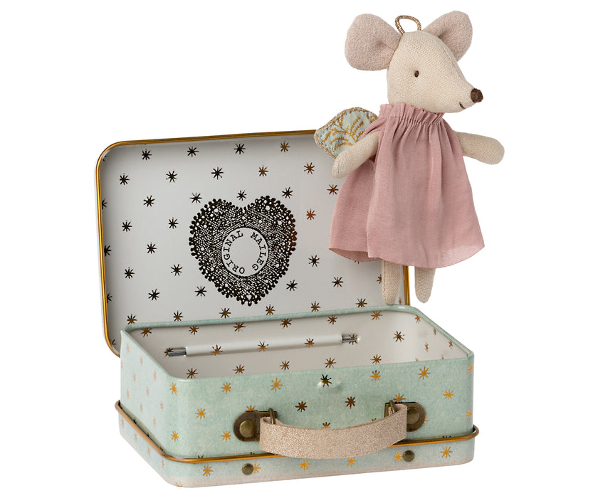 Angel Mouse in a Suitcase - Tiny Mouse - Maileg Mice