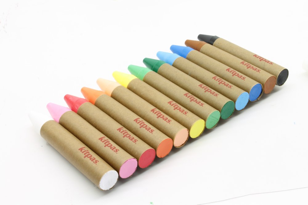 Kitpas Large Stick Water Color Crayons  - 12 colors