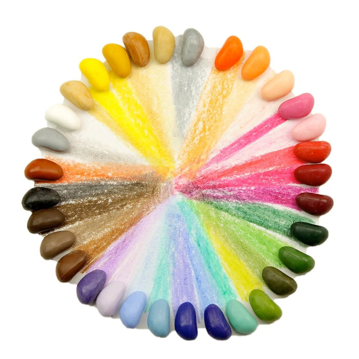 32 - Eco Soy Rock Crayons in a Muslin Bag — Oak & Ever