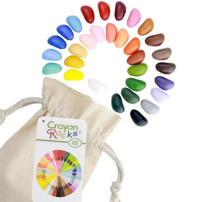 32 - Eco Soy Rock Crayons in a Muslin Bag — Oak & Ever