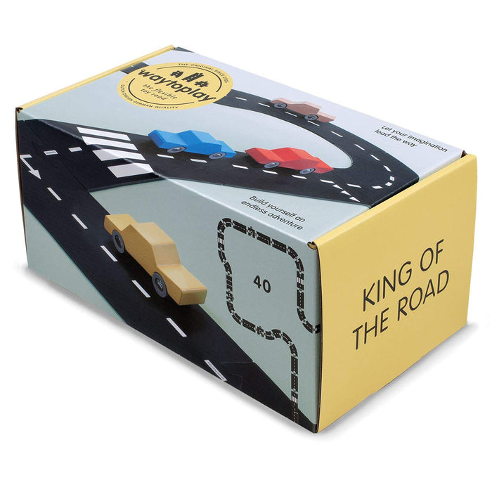 King of the Road – 40 Piece Flexible Toy Road Set – WaytoPlay Roads