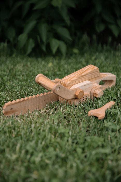 Handmade Wooden Pretend Chainsaw - Toy Chainsaw