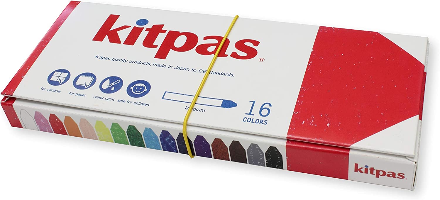 Kitpas Medium Stick Water Color Crayons - 16 colors