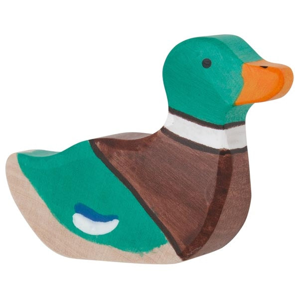 HOLZTIGER - Wooden Animal - Drake Duck Swimming