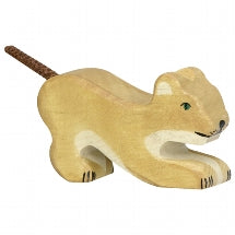 HOLZTIGER - Wooden Animal - Lion Cub Playing