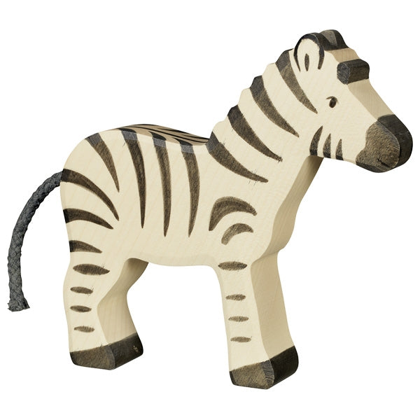 HOLZTIGER - Wooden Animal - Zebra (Black Tail)