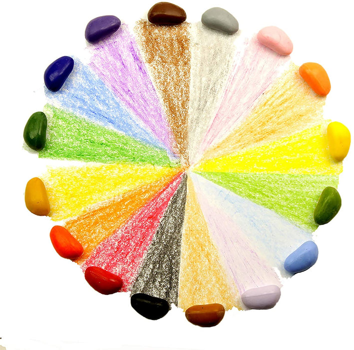 Rock Raspberry Crayons 16 - Eco Soy Rock Crayons in a Muslin Bag — Oak & Ever